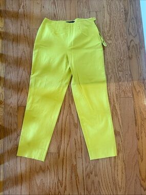 Piazza Sempione Neon Yellow Straight-Leg Pants